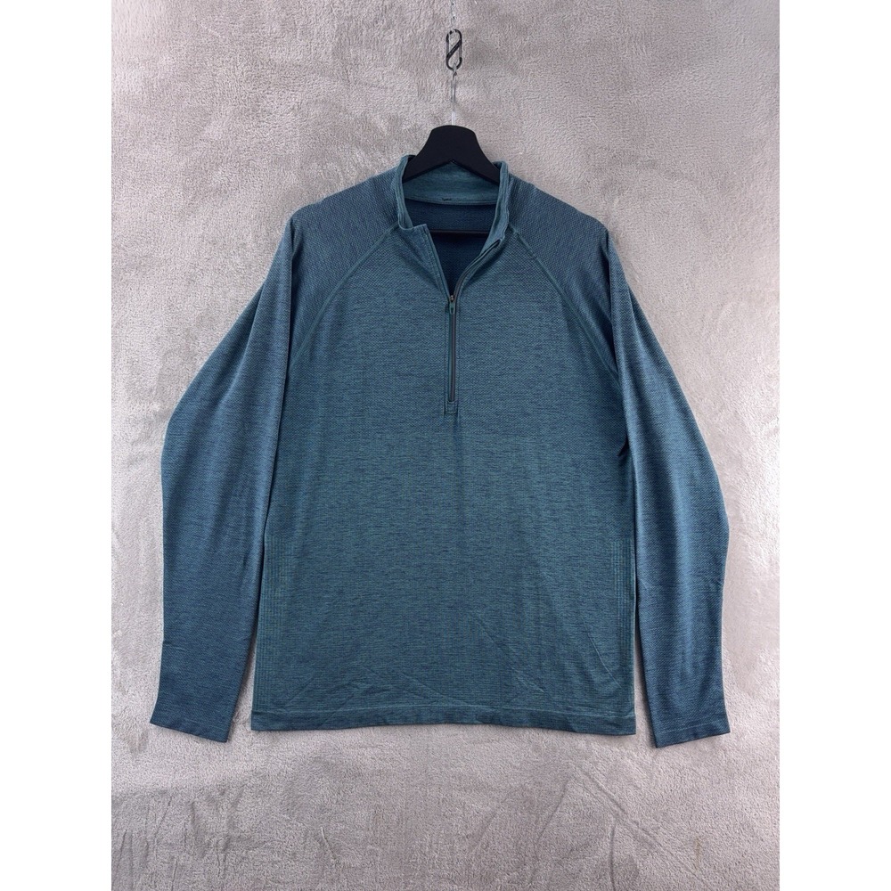 Lululemon Metal Vent Half Zip Sweatshirt Mens Size Large Blue Performance